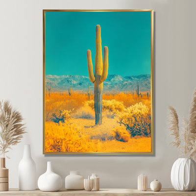 Maricelys Saguaro In The Desert Sun - Cactus, art mural