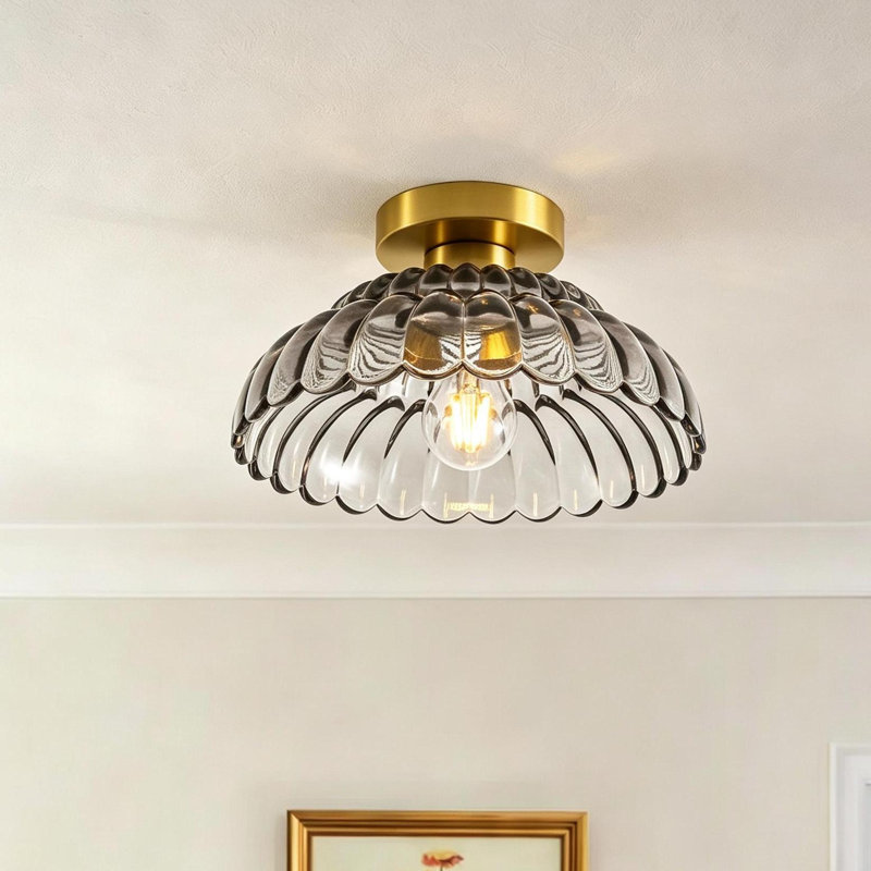  Plafonnier semi-encastré 1 lumière Moncia , Gris