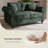 86" Rolled Arm Chenille Upholstered Sofa With Nailhead Trim & Solid Wood Legs, 3-seater Couch-1302439244