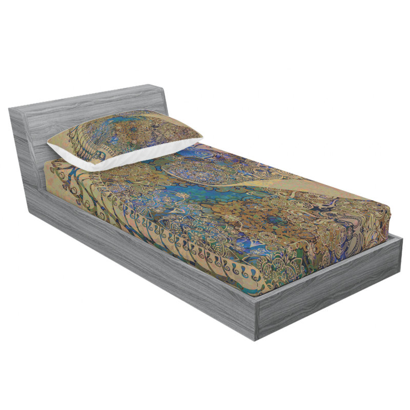 Microfiber Floral Sheet Set, Twin XL Sheet Set with Fitted Sheet