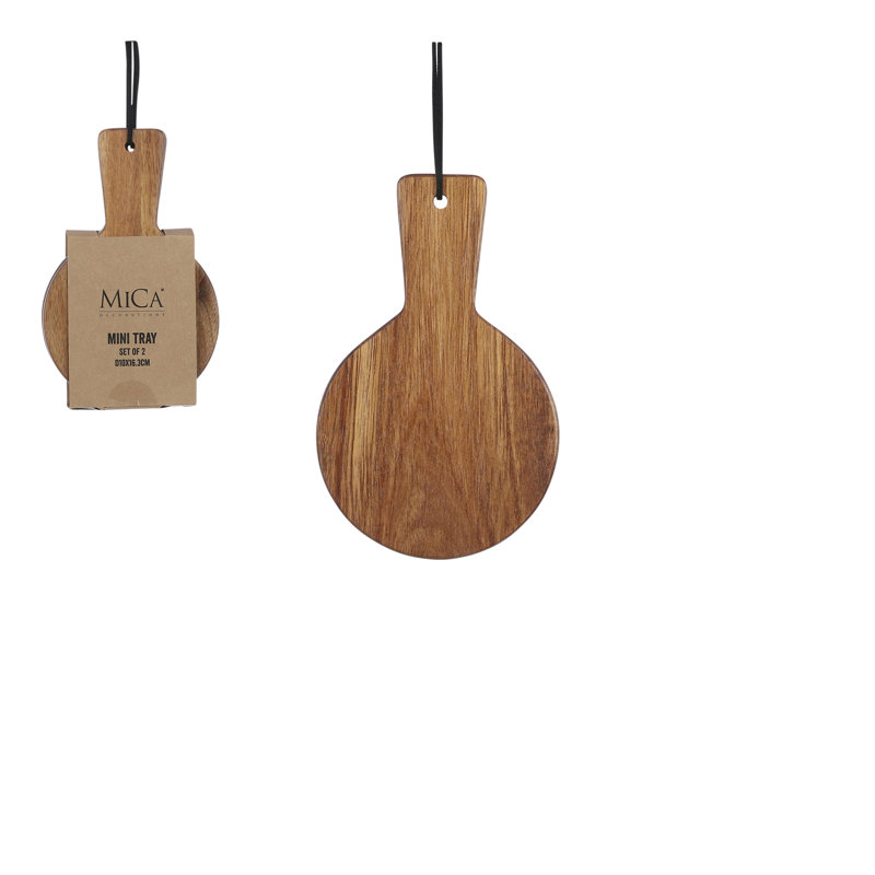 Ensemble de 2 planches à découper en bois d'acacia Susann
