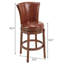 1 tabouret de bar en cuir avec plateau pivotant à 360 degrés