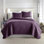 Ensemble de couette surdimensionnée Vilano de Southshore Fine Linens, literie matelassée légère en microfibre doublement brossée et 2 taies d'oreiller king, king/california king, violet