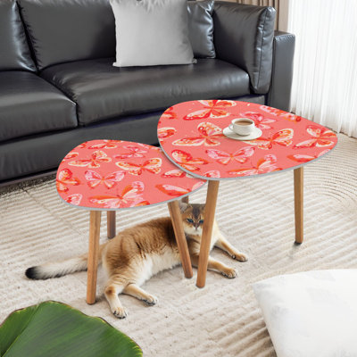 Ensemble de 2 tables basses gigognes Triangle