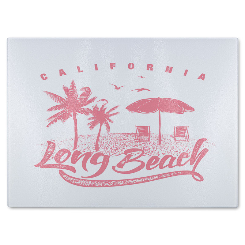 Cali Long Beach Glass Chopping Board