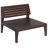 Paille 96'' Wide Mahogany Patio Sectional with Cushions