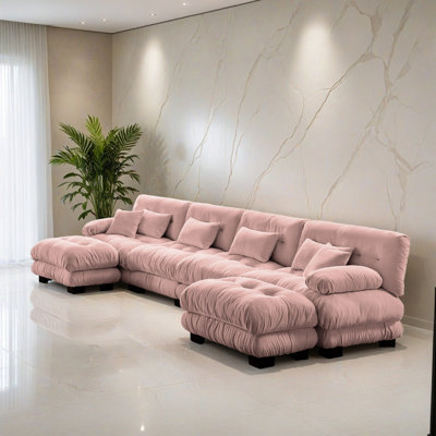 6 - Piece Modular Sleeper Sectional Sofa Bed Corner Sofa for Living Room