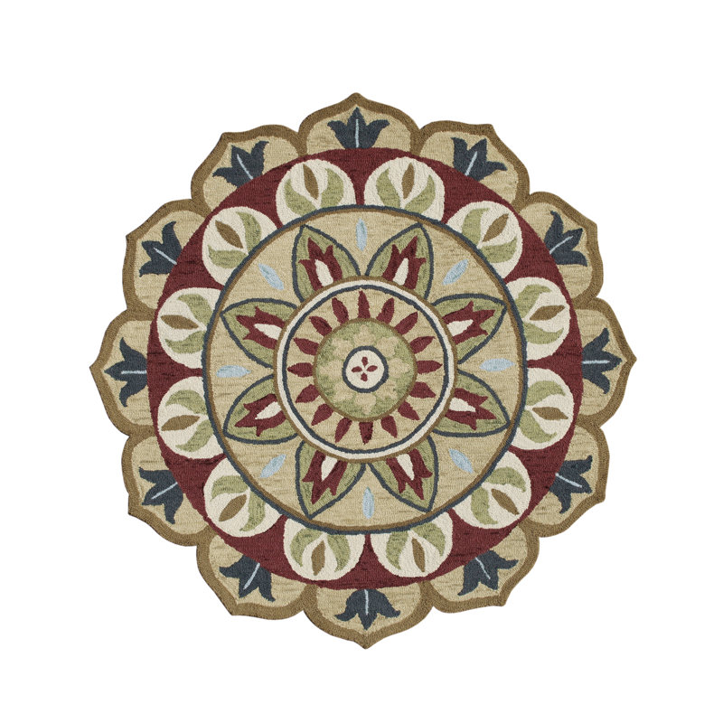 Aisosa Hand Tufted Wool Indoor Rug, Round 4'