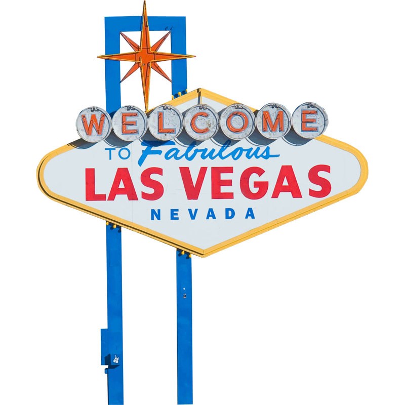 Décalcomanie murale vegas, H 29,5 po x l 36 po