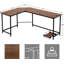 Bureau d'ordinateur de coin en L pour ordinateur avec tiroirs et tablettes de rangement-1274487912