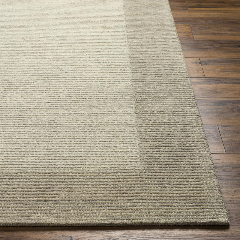 Duvan Hand Tufted Wool Geometric Indoor Rug, Rectangle 2' x 3'