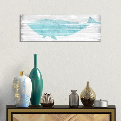 Weathered Whale II by June Erica Vess - Wrapped Canvas Panoramic Gallery-Wrapped Canvas Giclée