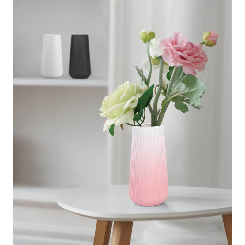 Ceramic Table Vase, Gradient Pink