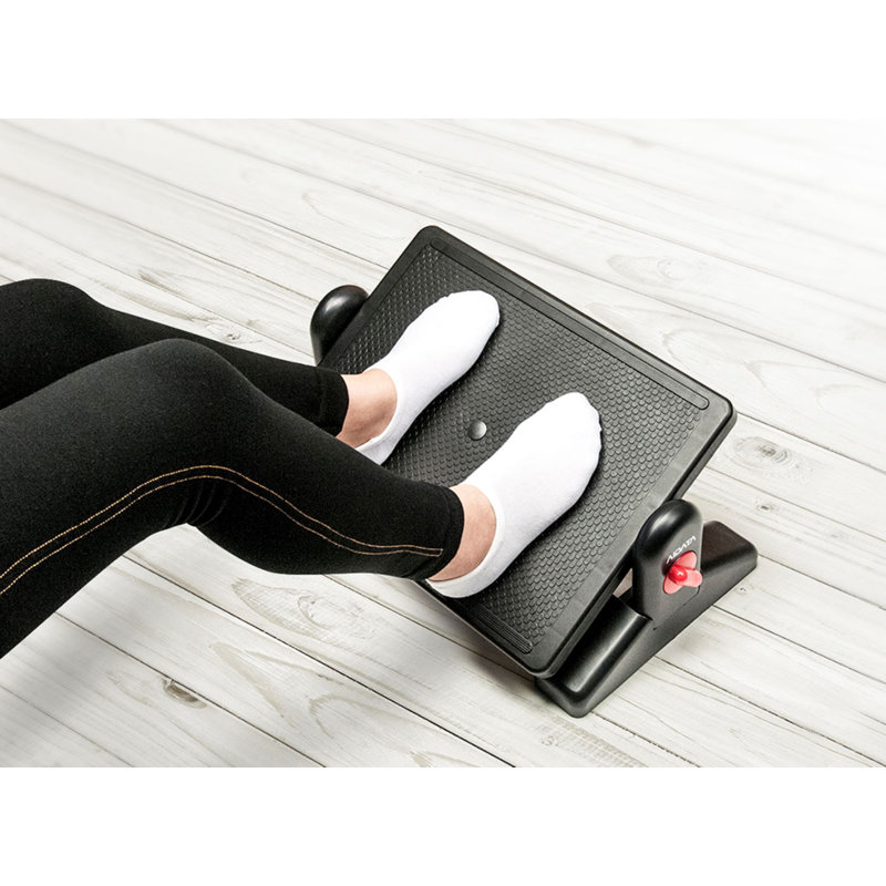 Ergonomic Adjustable Black Office Footrest
