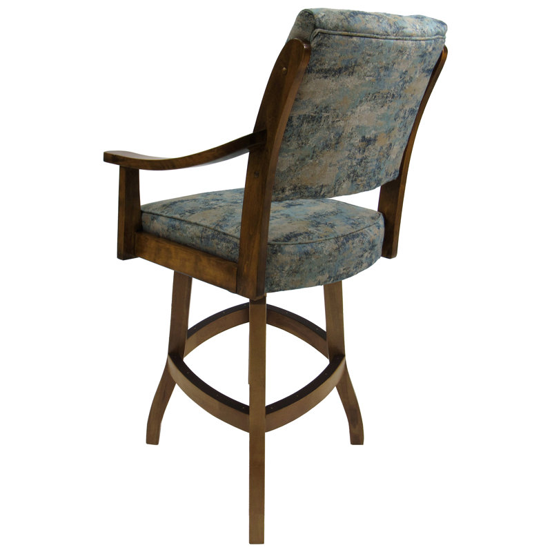 Tabouret de comptoir pivotant Valine, Noyer, Tabouret de bar (assise de 30 po de hauteur)
