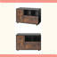 Classeur en bois, classeur mobile avec tablettes ouvertes, rangement à dossiers latéral verrouillable avec tablettes réglables