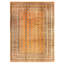 Hand Knotted Wool Area Rug in Rust