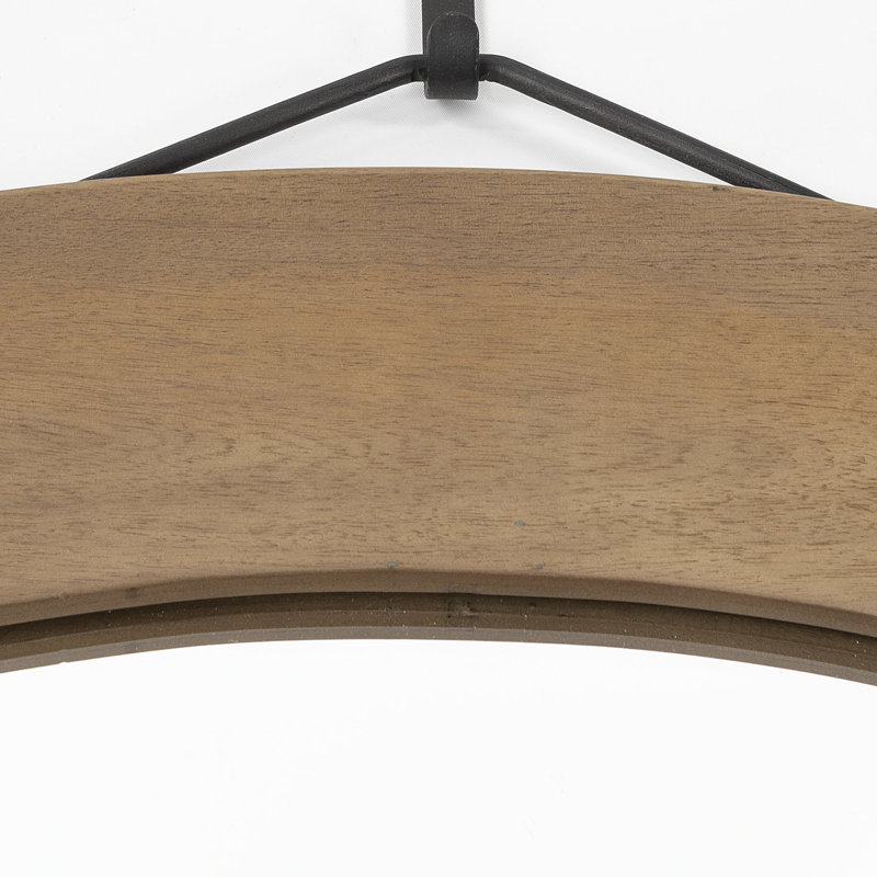 Avram Round Solid Wood Mirror