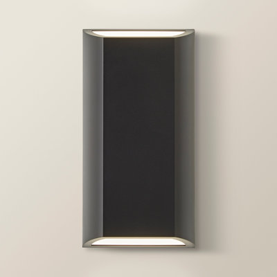 Matte Black 22cm H Integrated LED Outdoor Sconce
