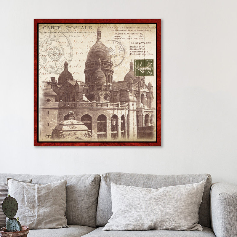 «Paris Post card: Montmartre» par Tre Sorelle Studios - impression sur toile tendue, H 12 po x l 12 po