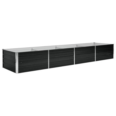 Adianez vidaXL Garden Raised Bed Galvanized Steel, Rectangular Garden Planter for Flowers and Planters, Raised Bed, Weather-resistant