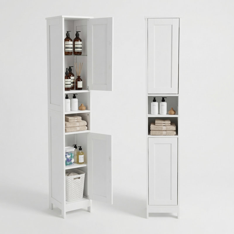 Freestanding Bathroom Cabinet with Adjustable Shelve