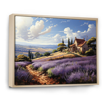 Country Charm Lavender Fields, reproduction d'art sur toile
