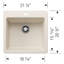 Liven SILGRANIT 21" L x 20.5" W Single Basin Drop-In/Undermount Kitchen Sink-92284234