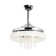 Modern 42" Crystal Retractable Ceiling Fan With Light Kits And Remote Control