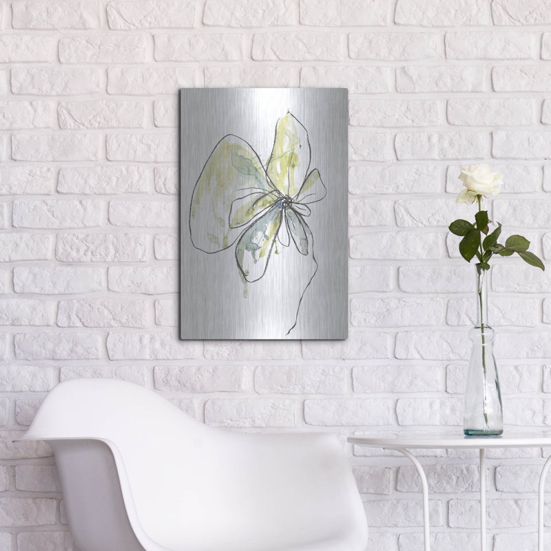 " Citron Modern Botanical " Print, 24" H x 16" W