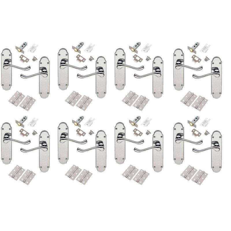  8 Sets Epsom Design Victorian Scroll Door Handle