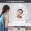 Miroir de salle de bain à DEL 24 po x 24 po avec façade et rétroéclairage, miroir à cadre dégradé noir à l'avant et rétro-éclairé pour salle de bain