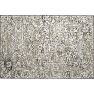 Premium Machine Washable Andreau AMF92 Gray Rug