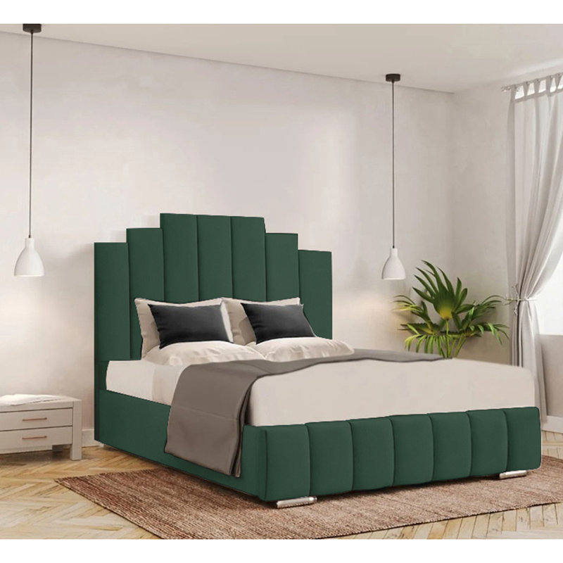 Chazlynn Upholstered Bed, King (5'), Emerald