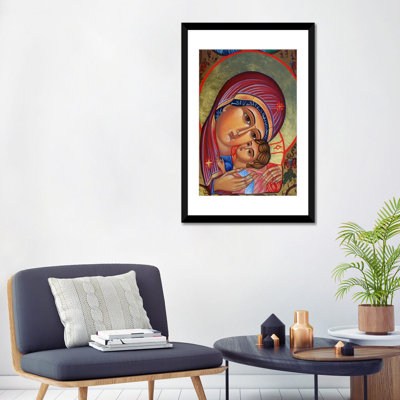 Christian Theotokos and Christ, reproduction d'art sur toile