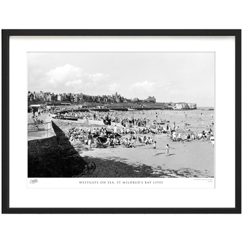 Westgate on Sea, St Mildred's Bay C1955 1 Piece Single Picture Frame Wall Art, 40cm H x 50cm W x 2.3cm D