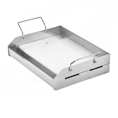 17" x 13" Universal Stainless Steel Flat Top Griddle Pan Cookware