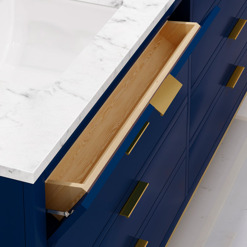 60'' W Double Vanity, 72", Monarch Blue