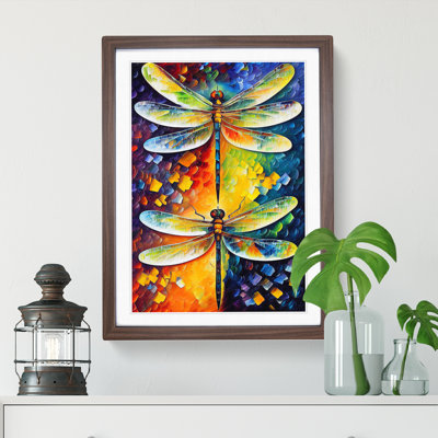 Two Dragonflies - Single Picture Frame Painting