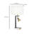 Limy 2Pc Table Lamp Set, White Shade, Chrome And Black Frame, 29 Inch