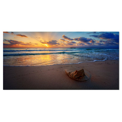 " Quiet Seashore During Sunset "