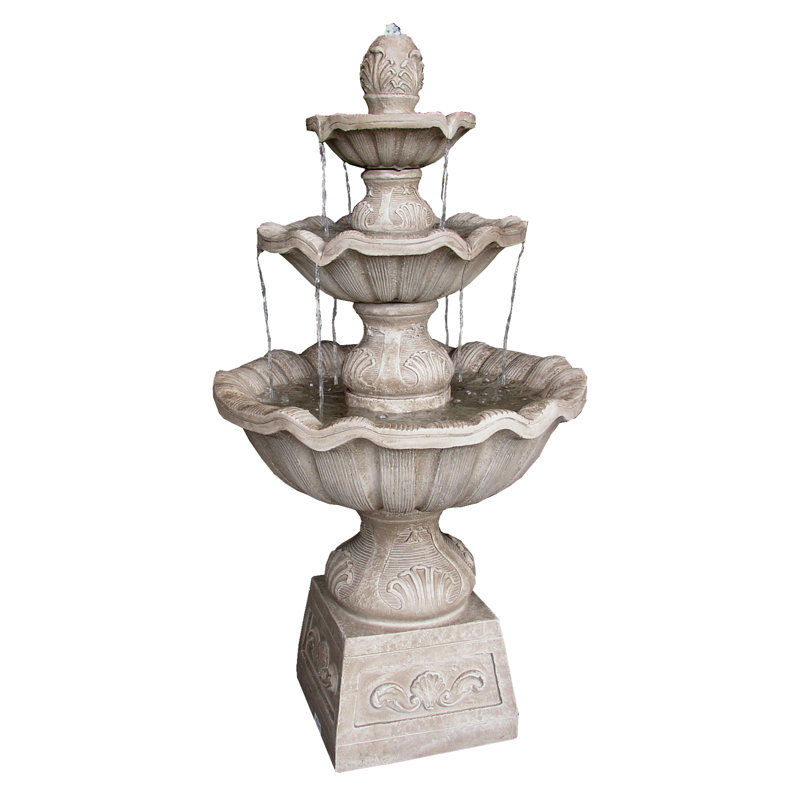 TruCast Regency Tiered Fountain, Forest Brown