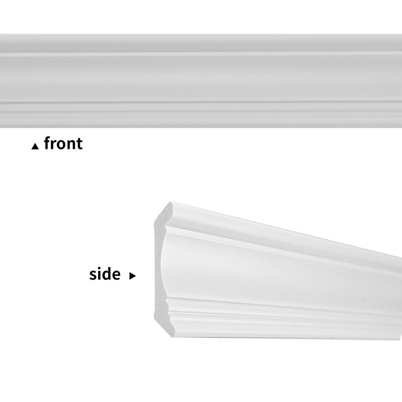 Art3d 96''x3.7'' Crown Moulding Trim,Glue Up Decorative Ceiling Moulding,Set of 4