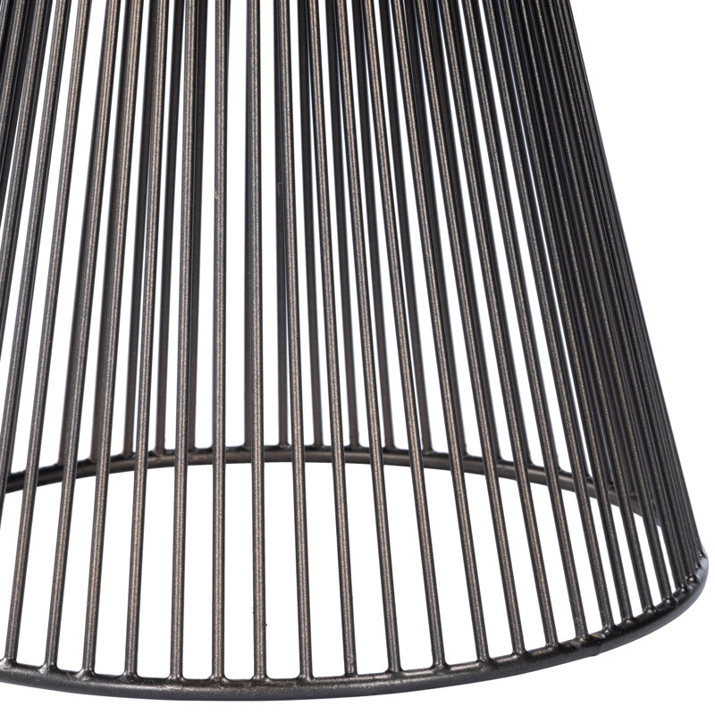 Bronze Hourglass Iron Round End Table