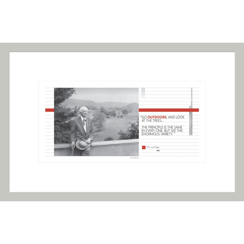 «Look at the Trees» par Frank Lloyd Wright - reproduction d'art encadrée, 10.89" H x 16.75" W