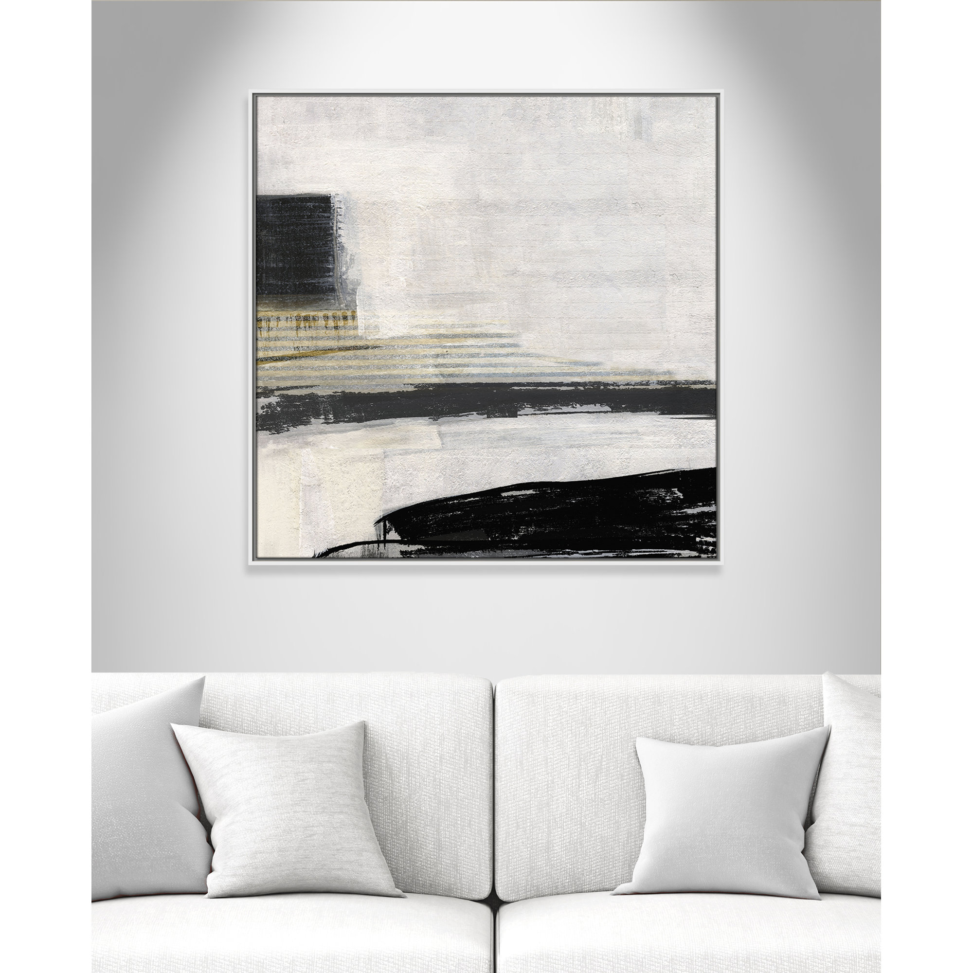 La Bande I Print by Sally Swatland, White, 37.5" H x 37.5" W