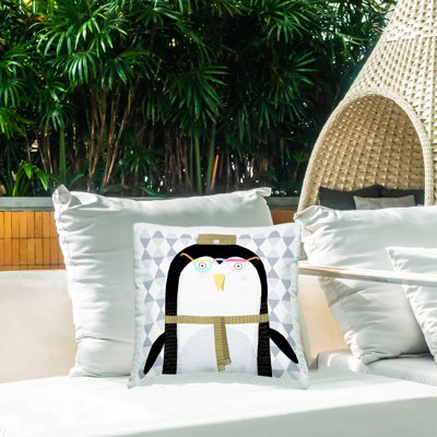 Coussin d'extérieur Be A Friend Birds, imprimé par Carla Daly