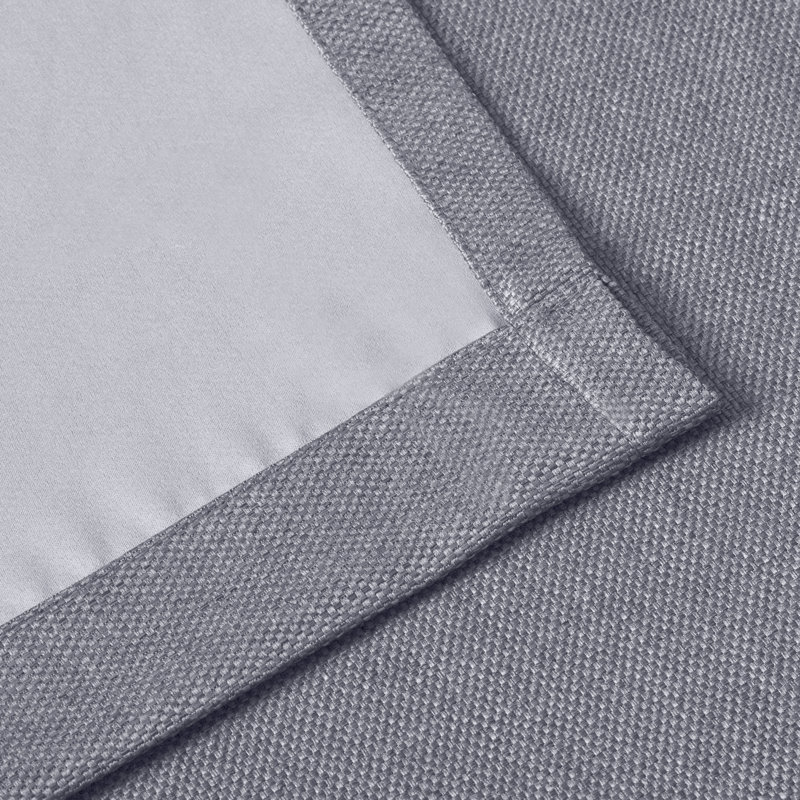 Polyester Thermal Insulated Room Darkening Curtain Panels, 42" W x 84" L, Silver
