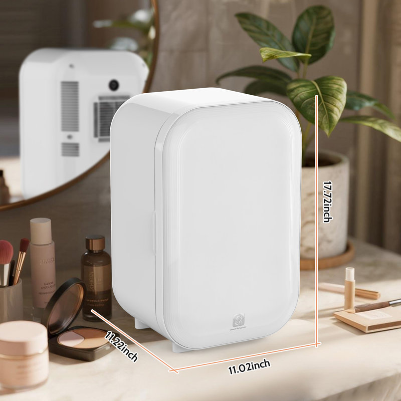 Mini réfrigérateur pour les soins de la peau et les cosmétiques, réfrigérateur de beauté 22 litres avec refroidissement à 44 ° F, organisateur à 5 zones, lumière DEL pour le maquillage et les sérums