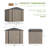 8 Ft. W X 6 Ft. D Metal Storage Shed With Floor Frame, Brown-124456221